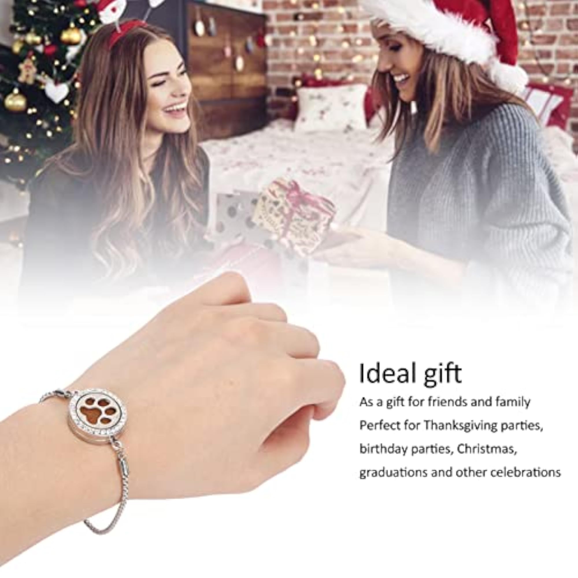 Stainless Steel Essential Oil Diffuser Bracelet, Aromatherapy Gift